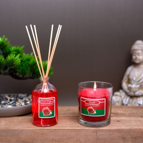 Illatgyertya és illatosító szett - alma & fahéj - 120 g + 100 ml