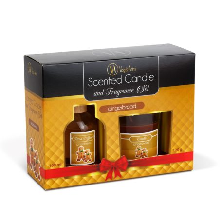 Illatgyertya és illatosító szett - mézeskalács - 120 g + 100 ml