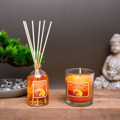   Illatgyertya és illatosító szett - sütőtök - 120 g + 100 ml