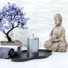 Gyertya - ezüst, illatmentes - 130 g