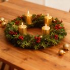 Gyertya szett - arany, illatmentes - 4 x 45 g