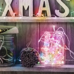   Fényfüzér - 50 db LED - színes - hálózati - 5 m - 8 program