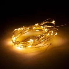   Fényfüggöny - 100 db melegfehér microLED-del - 3 x 1 m - 230V - távirányítós