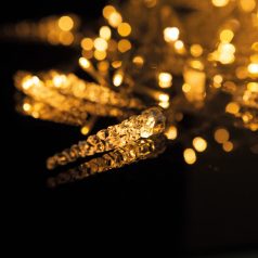   LED-es fényfüggöny - jégcsappal - 3,5 x 0,7 m - 180 melegfehér LED - IP44