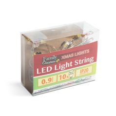   LED fényfüzér - hóember - 10 LED - 1,2 méter - melegfehér - 2 x AA