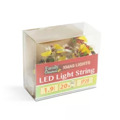   LED fényfüzér - csengettyű - 2,2 m - 20 LED - melegfehér - 2 x AA