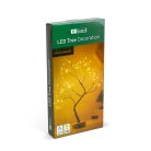 LED-es asztali fa dekoráció - melegfehér - érintőgombos, elemes, USB-s