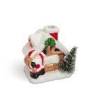 Karácsonyi LED-es házikó - 3 féle - 8 x 6 x 8,5 cm