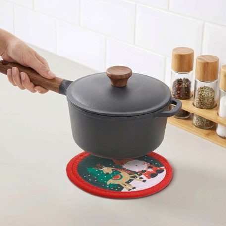 Karácsonyi edényalátét - manós - 180 x 7 mm