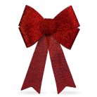 LED-es masni dekoráció - fényes - piros - 11 színes LED - 40 x 30 cm