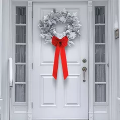 Masni dekoráció - bársony, piros - 26 x 77 cm