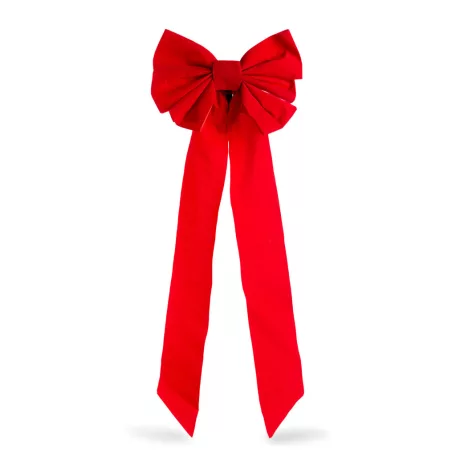 Masni dekoráció - bársony, piros - 26 x 77 cm