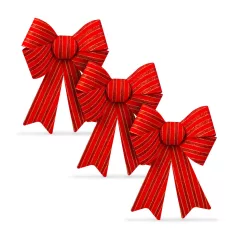   Masni dekoráció - glitteres, piros - 10 x 13 cm - 3 db / csomag