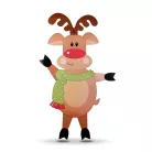 Karácsonyi dekoráció - rénszarvas - papír - 90 cm