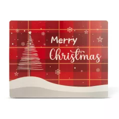   Karácsonyi tányéralátét - 40,5 x 30,5 cm - piros kockás