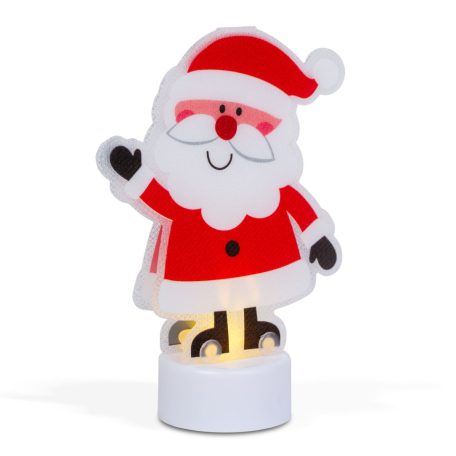 LED-es dekoráció - melegfehér - Mikulás - elemes