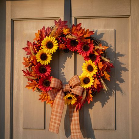 Őszi dekoráció - napraforgó - 3 féle - 4 db / csomag