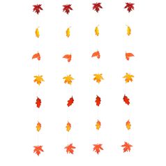   Őszi dekoráció - hulló falevelek - felakasztható - 2,1 m - 4 db / csomag