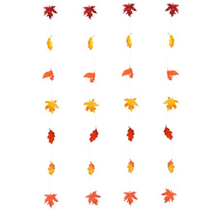 Őszi dekoráció - hulló falevelek - felakasztható - 2,1 m - 4 db / csomag