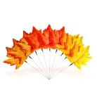 Őszi dekoráció - falevelek - 28 cm - 9 db / csomag