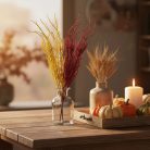 Őszi dekoráció - 2 féle - 40 x 10 cm