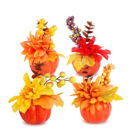 Őszi dekoráció - tök - 4 féle - 8 x 10 cm