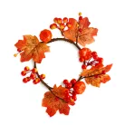 Őszi dekoráció - juharlevél koszorú - 22 cm