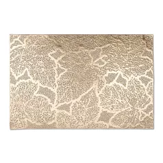 Tányéralátét - levélmintás - PVC - 45 x 30 cm - arany