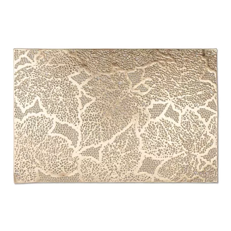 Tányéralátét - levélmintás - PVC - 45 x 30 cm - arany