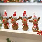 Karácsonyi manó - rénszarvas - 18 cm - 4 féle