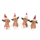 Karácsonyi manó - rénszarvas - 18 cm - 4 féle