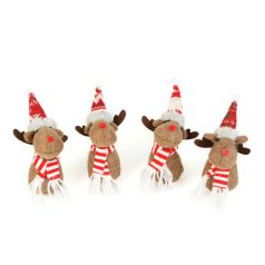 Karácsonyi manó - rénszarvas - 18 cm - 4 féle