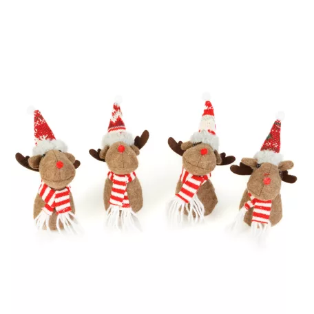 Karácsonyi manó - rénszarvas - 18 cm - 4 féle