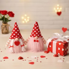 Textil dekoráció - manó - 20 x 13 x 9 cm - 2 féle