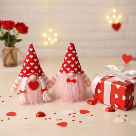 Textil dekoráció - manó - 20 x 13 x 9 cm - 2 féle