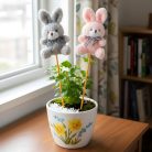 Leszúrható dekoráció - nyuszi - 50 x 12 cm - 4 féle