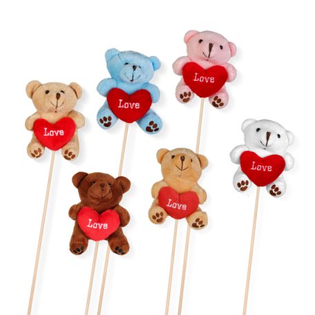 Leszúrható dekoráció - maci - 59 x 4 cm - 6 féle