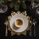 Szilikon edényalátét - jégkristály - arany - 38 cm