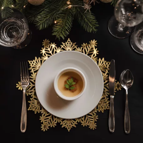 Szilikon edényalátét - jégkristály - arany - 38 cm