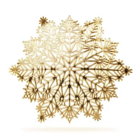 Szilikon edényalátét - jégkristály - arany - 38 cm