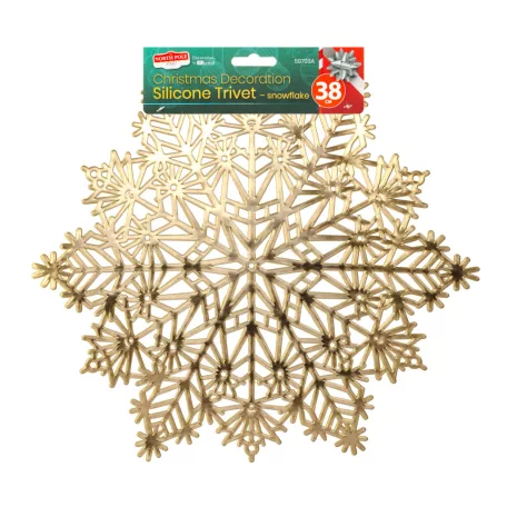 Szilikon edényalátét - jégkristály - arany - 38 cm