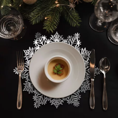 Szilikon edényalátét - jégkristály - ezüst - 38 cm