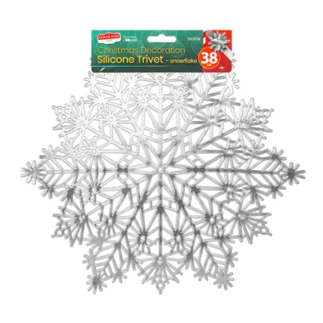 Szilikon edényalátét - jégkristály - ezüst - 38 cm