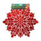 Szilikon edényalátét - jégkristály - piros - 38 cm