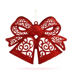   Karácsonyi dekoráció - masni - akasztható - piros - 35 cm