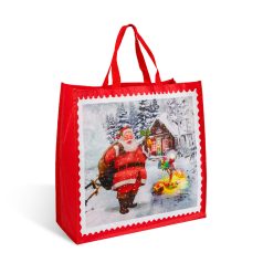Karácsonyi ajándéktáska - piros - 45 x 44 x 19 cm