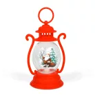 Karácsonyi dekoráció - lámpás - Mikulás - piros - 16,5 x 7 cm - 3 x LR44