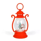 Karácsonyi dekoráció - lámpás - hóember - piros - 16,5 x 7 cm - 3 x LR44