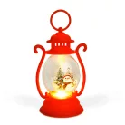 Karácsonyi dekoráció - lámpás - hóember - piros - 16,5 x 7 cm - 3 x LR44