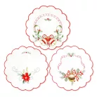 Karácsonyi asztalterítő - hímzett - 29 cm - 3 féle